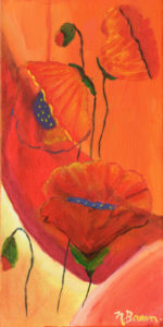 The fifteenth painting of the Poppy Project by Odette Laroche